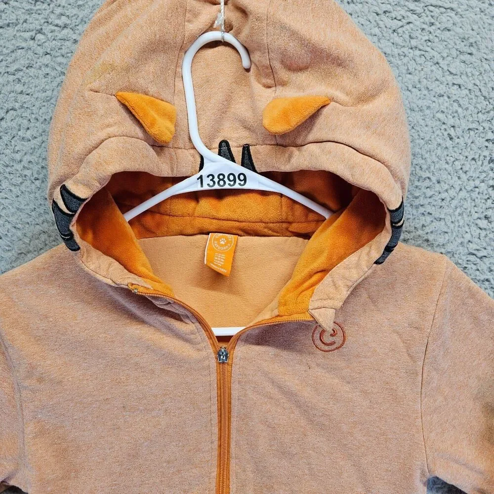 Cubcoats Fleece Hoodie Jacket Kids Size 10Yrs Orange Hooded‎ Full Zip